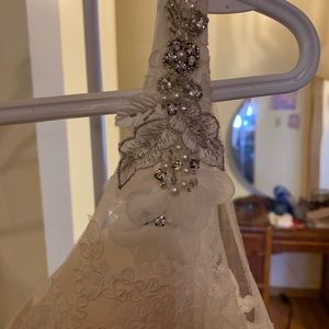 Beautiful Wedding Dress! Lace overlay satin slip. Extremely comfortable to wear